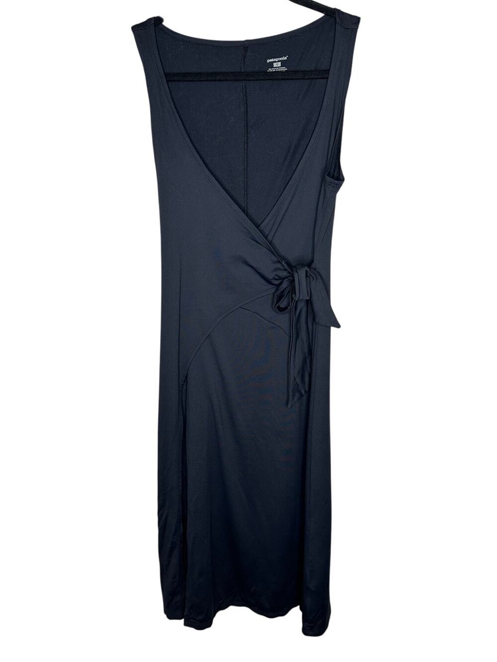 Patagonia Wrap It Up Dress Womens S Black Nylon Stretch Athleisure Travel Summer
